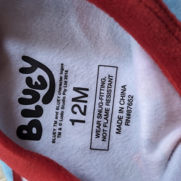 Bluey Holiday Pajamas, 12 Months - Picture 2 of 3